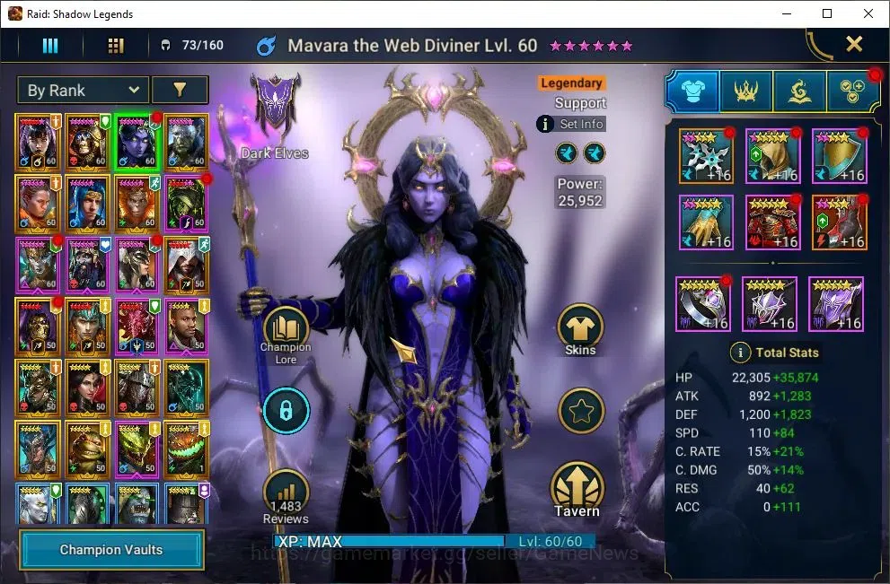 Raid: Shadow Legends Accounts Lv52 1,1M Power|17 Legend(Alice,DKnight,Mavara,Nin image 5