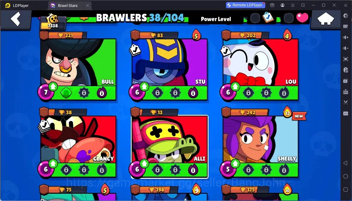 Brawl Stars Accounts Global | 7338 Thropy|38 Brawler|2 Max Hypercharge(EMZ,Bibi)|862 Bling|31 Gems|3M,4LSkins | ProtectOff 6