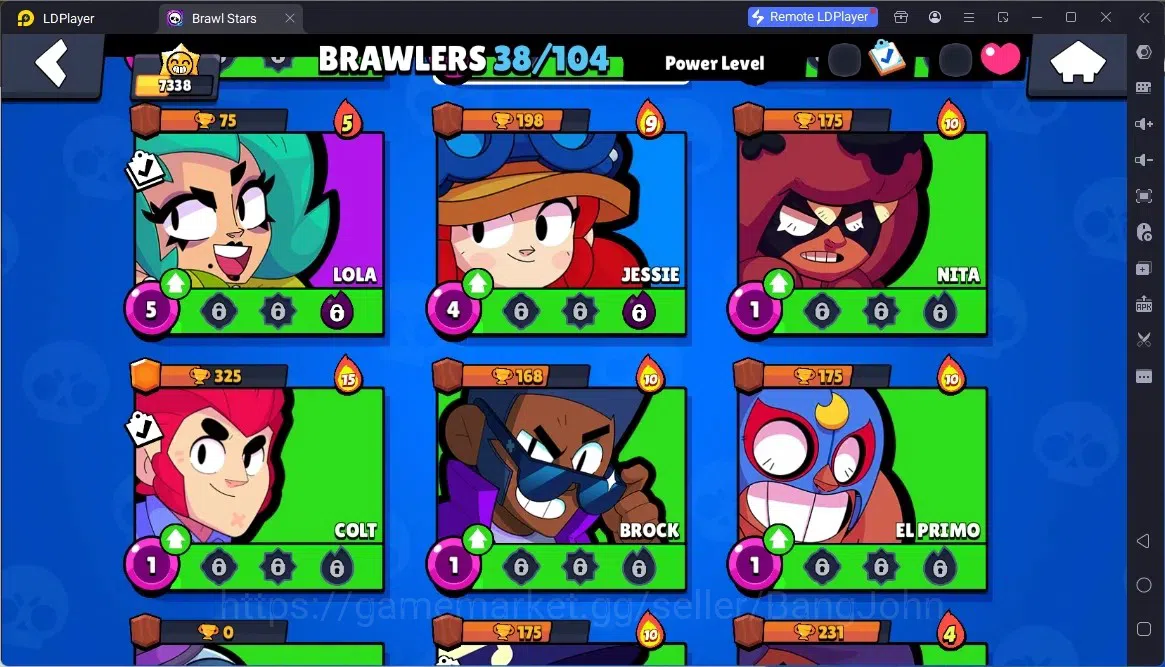 Brawl Stars Accounts Global | 7338 Thropy|38 Brawler|2 Max Hypercharge(EMZ,Bibi)|862 Bling|31 Gems|3M,4LSkins | ProtectOff 7
