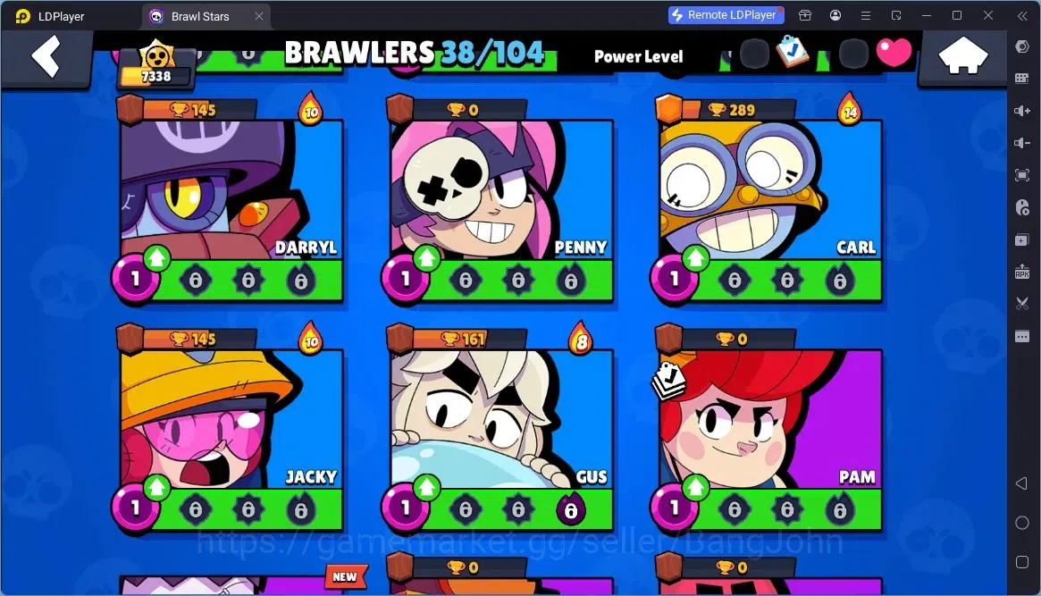 Brawl Stars Accounts Global | 7338 Thropy|38 Brawler|2 Max Hypercharge(EMZ,Bibi)|862 Bling|31 Gems|3M,4LSkins | ProtectOff 9
