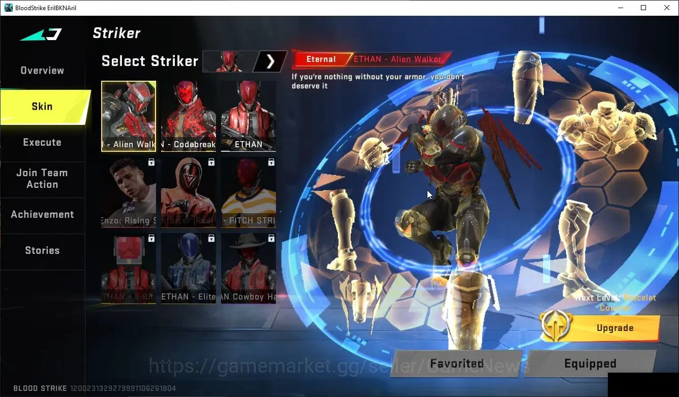Blood Strike Accounts ASIA|ETERNAL Ethan-Allien Wlaker,Lv5 Vector-Shadow image 3