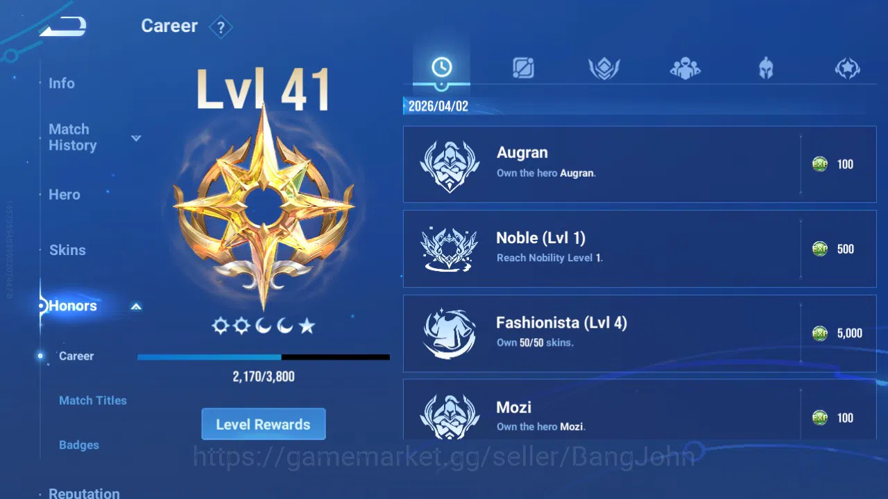 Honor of Kings Accounts Rare Skin GLOBAL|HERO 65,SKIN 51 |Legend Lam,Sunce,LadyS |LNY Diao| Ultraman Menki |LOM Shi,Guiguzi 10