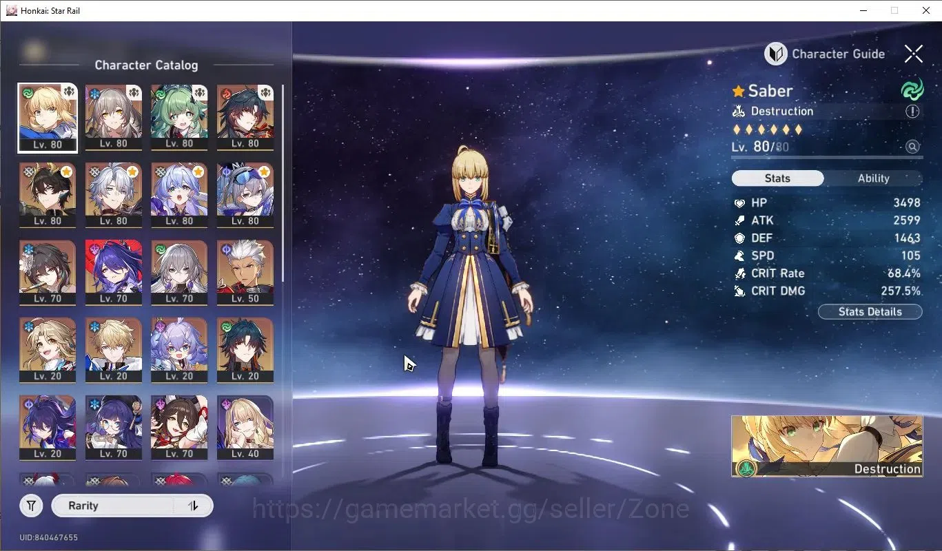Honkai Star Rail Accounts ASIA| TL 67 | Ultra Rare Saber E3 + Sig LC | Robin image 4