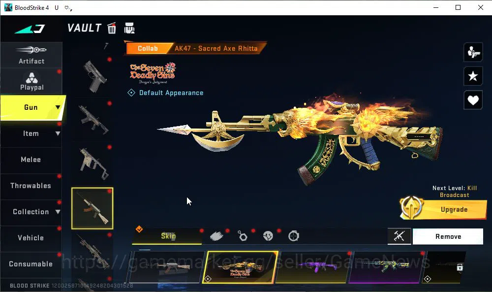 Blood Strike Accounts ASIA|ETERNAL MP5-Dominator Lv3|Melee ULTRA Shurike image 19