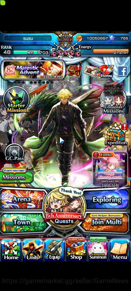 Grand Summoners Accounts Mid-Game Global|Rank 48|5 Ascend|War Hero Fen,Luvia&Rin,Illya,Miyu,Summer Chloe|Lpot 129|Check SS