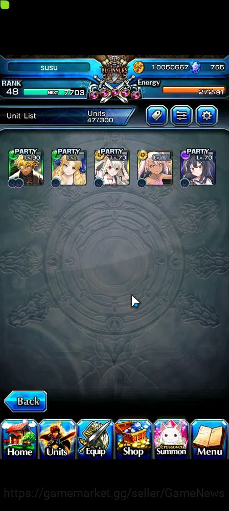 Grand Summoners Accounts Mid-Game Global|Rank 48|5 Ascend|War Hero Fen,Luvia&Rin,Illya,Miyu,Summer Chloe|Lpot 129|Check SS 3