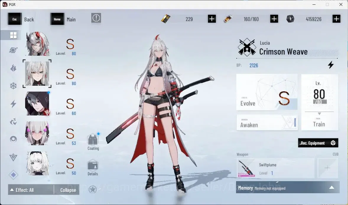 Punishing: Gray Raven Accounts ASIA | L61 |S Lucia IV,S Lucia CW,S Crocotta,S Lum image 4