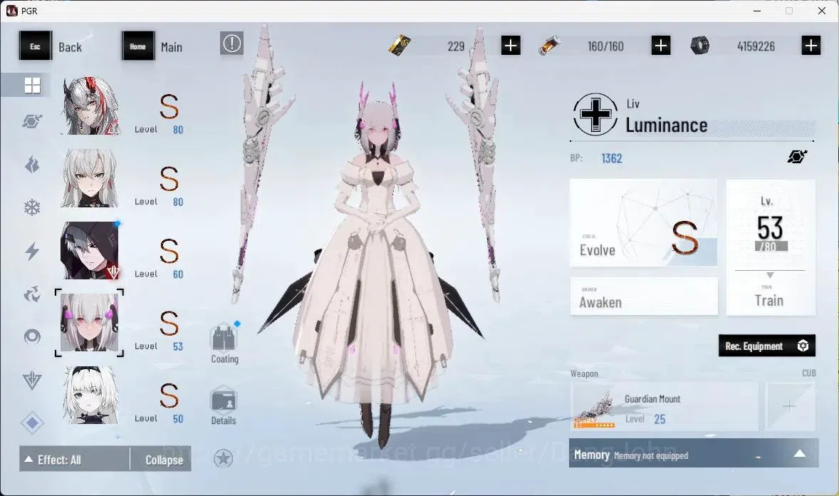 Punishing: Gray Raven Accounts ASIA | L61 |S Lucia IV,S Lucia CW,S Crocotta,S Lum image 6