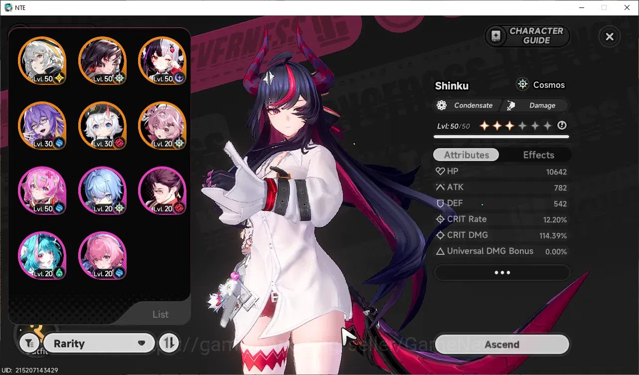 Neverness to Everness Accounts Global SEA|HL 32|TL 25|10 S-Class 4 Limit[Shinku,Chaos,Lacrimosa,Hotori]|Porsche|3 Limit 2