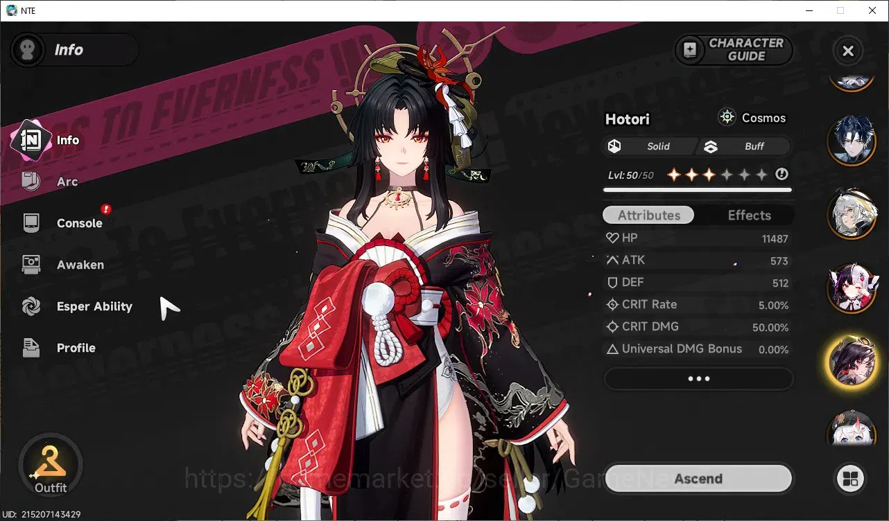Neverness to Everness Accounts Global SEA|HL 32|TL 25|10 S-Class 4 Limit[Shinku,Chaos,Lacrimosa,Hotori]|Porsche|3 Limit 6