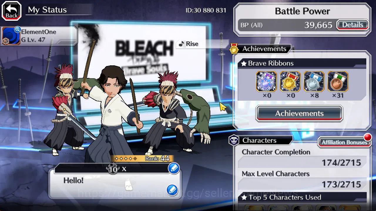 Bleach: Brave Souls Accounts Starter [GLOBAL]6K Orb+Fresh All Story|SoulReaper Shunsui,TYBW25 Renji,TYBW24 2