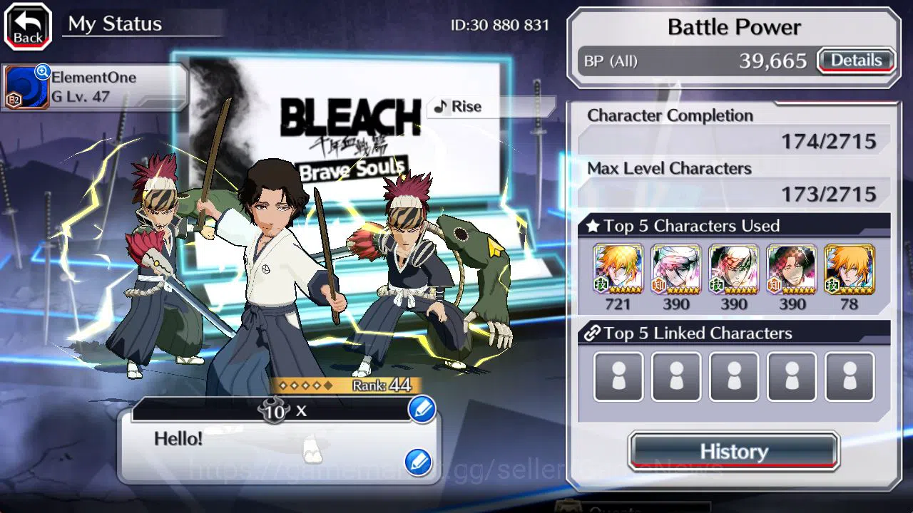 Bleach: Brave Souls Accounts Starter [GLOBAL]6K Orb+Fresh All Story|SoulReaper Shunsui,TYBW25 Renji,TYBW24 3