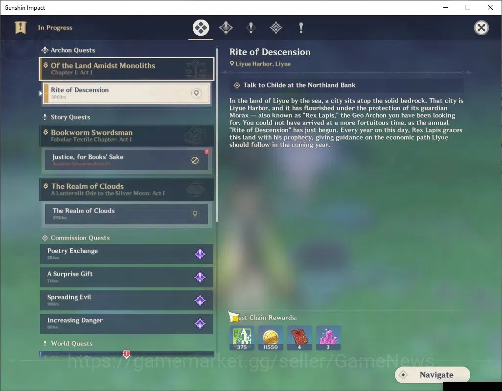 Genshin Impact Accounts ASIA |AR 25 |Starter with Nefer |Low Explore Map | image 10