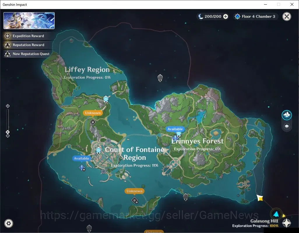 Genshin Impact Accounts ASIA |AR 25 |Starter with Nefer |Low Explore Map | image 13