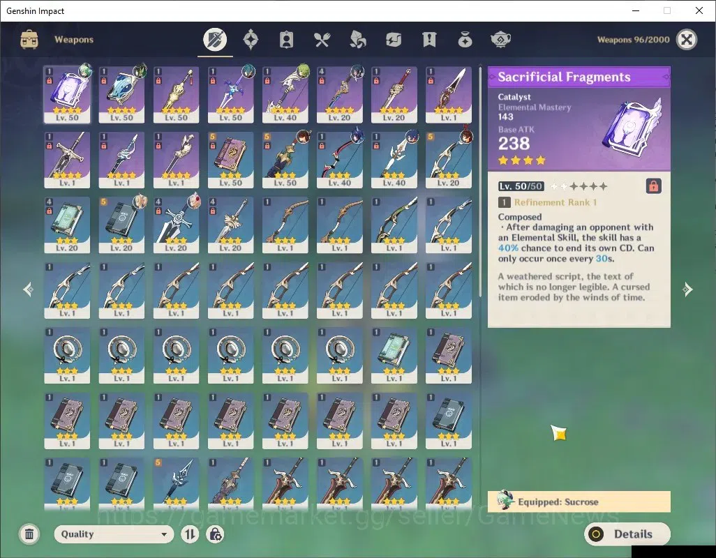 Genshin Impact Accounts ASIA |AR 25 |Starter with Nefer |Low Explore Map | image 4