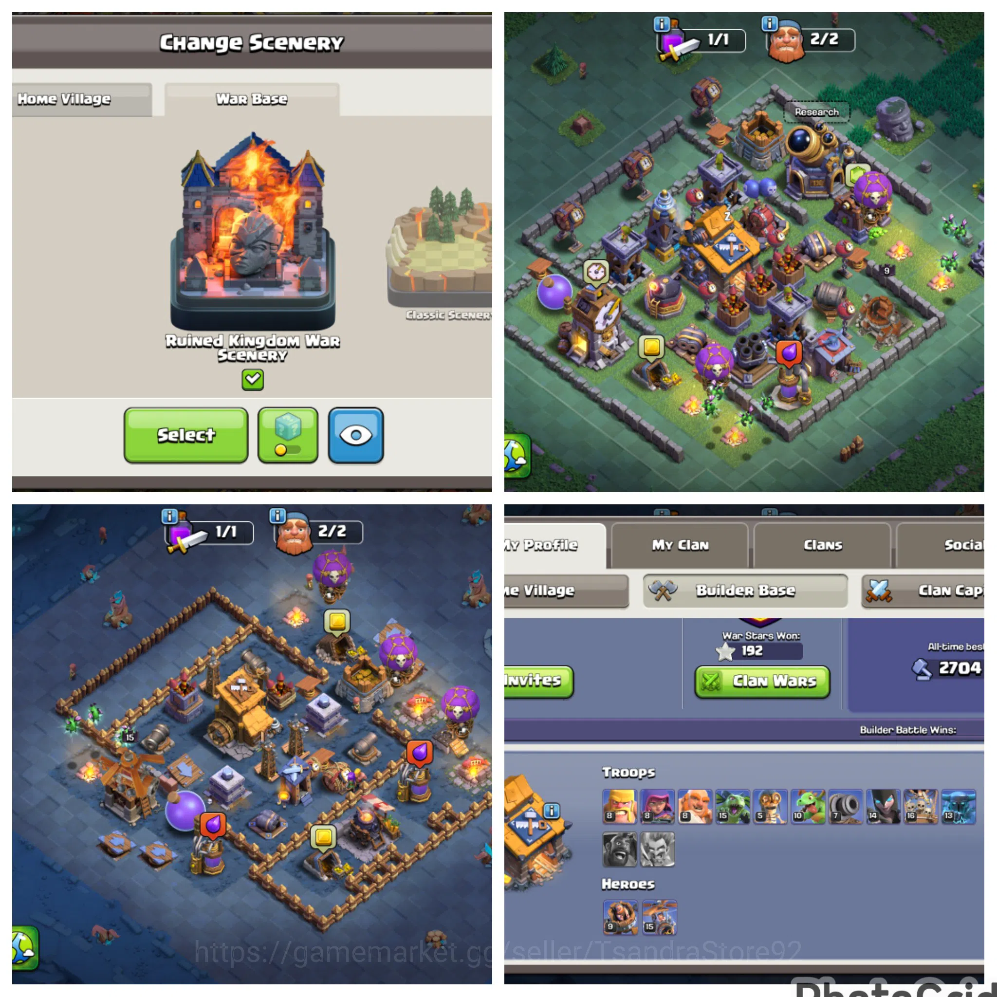 Clash of Clans Accounts High-End TH 18 ENGINEREED MAXED SUPER RARE LVL 271 All Defense Level 1|EPIC MANY MAX|Scenary 4