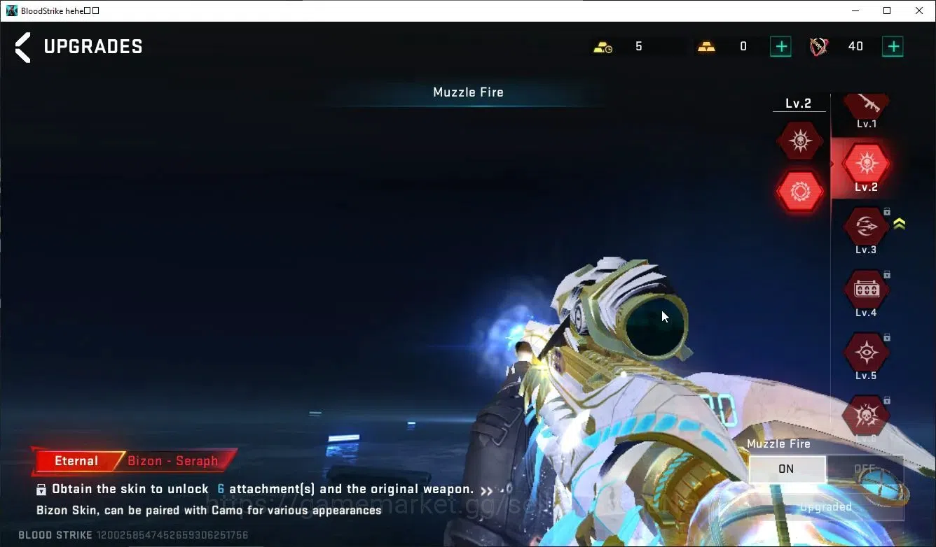 Blood Strike Accounts ASIA|1 ETERNAL Bizon-Seraph Lv2| Legendary HK416-U image 5