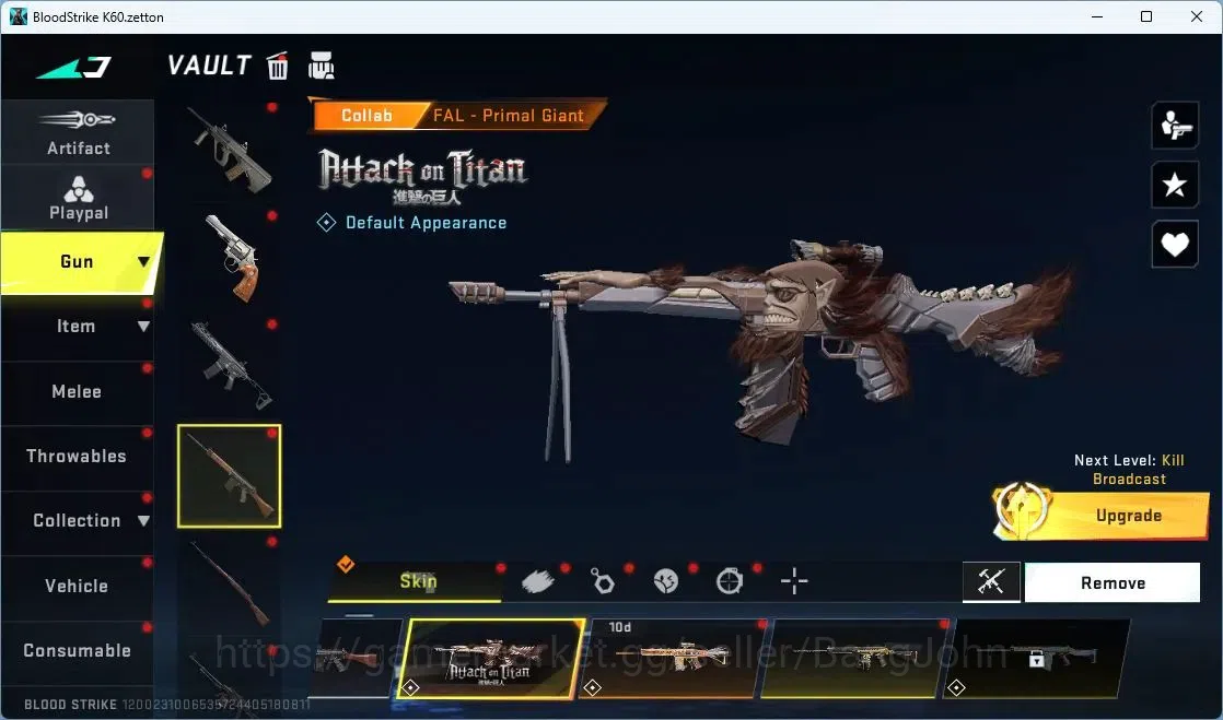 Blood Strike Accounts ASIA | 2 Collab Guns | 2 EVA GUNS | 2 Eternal Guns image 8
