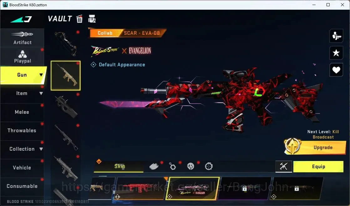 Blood Strike Accounts ASIA | 2 Collab Guns | 2 EVA GUNS | 2 Eternal Guns image 9