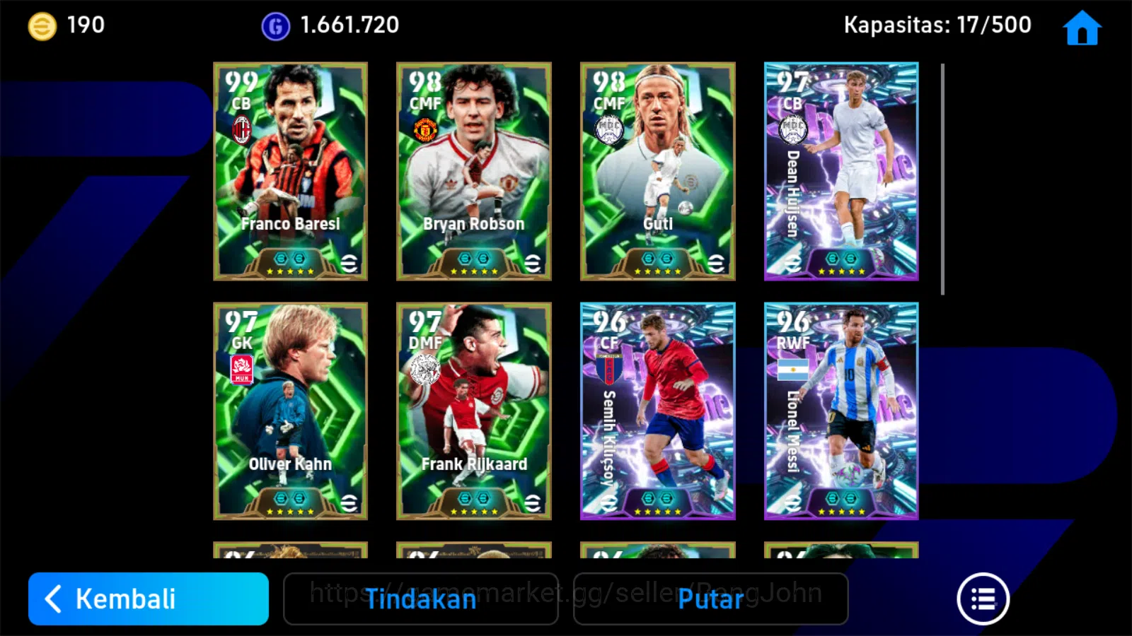eFootball Accounts Power 3167|Baresi epic,Guti epic,Bryan Robson epic image 4