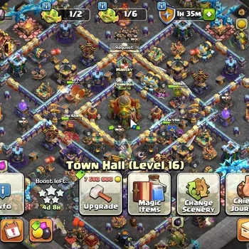 Clash of Clans Accounts High-End LV 145|TH 16|HH 9|BK 75,AQ 85,MP 45,GW 49,RC 27,DD 8|BM 6,BC 15|960 Gems|Limited