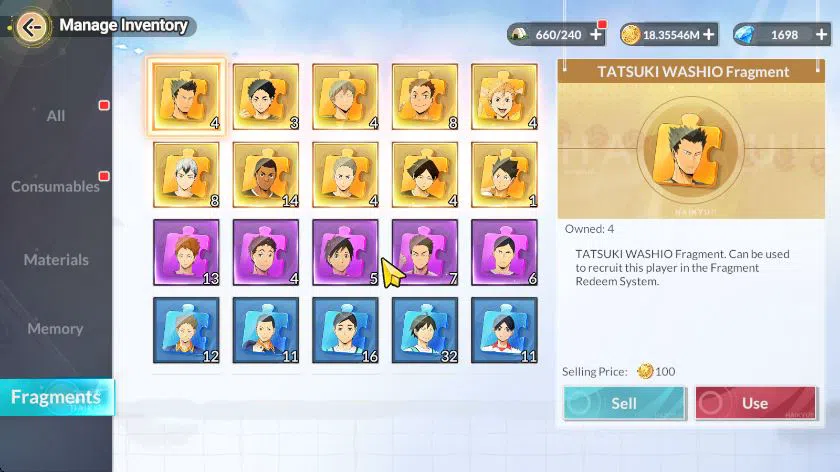 HAIKYU!! FLY HIGH Accounts SEA Lv58|2 SP (Bokuto+Memo,Akaashi) 6 UR (Toru,Sak image 8