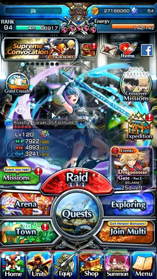 Grand Summoners Accounts Global|Rank 94|7 Ascend+ 4 TW|(Rosetta,Reimu Hakur image 1
