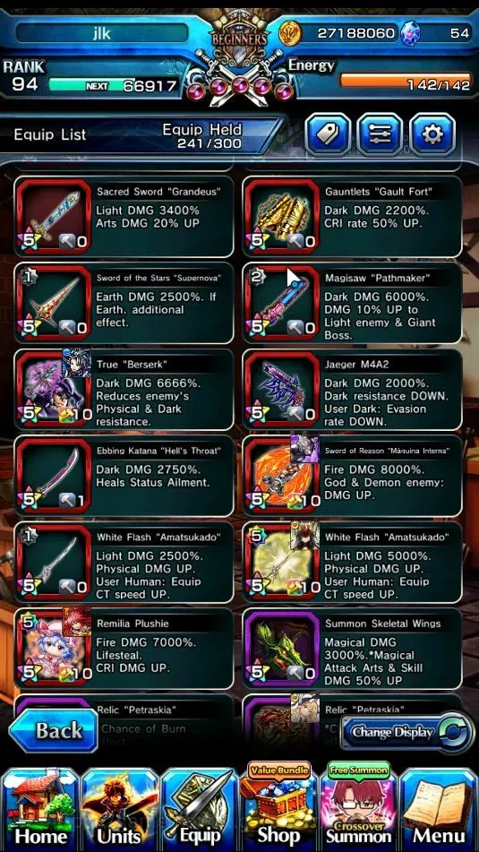Grand Summoners Accounts Global|Rank 94|7 Ascend+ 4 TW|(Rosetta,Reimu Hakur image 9