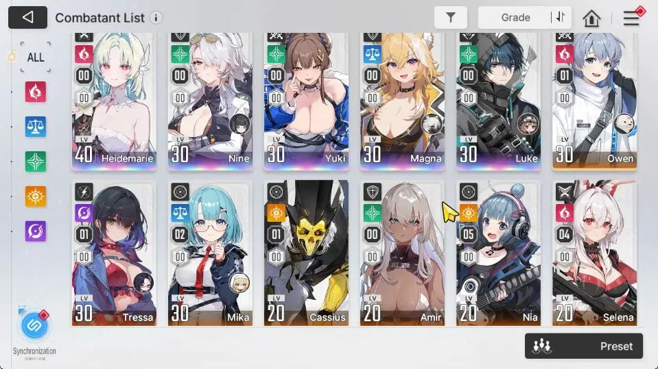 Chaos Zero Nightmare Accounts GLOBAL Lv32|5 SSR[Nine+Sign,Heidemarie,Yuki,Magna, image 3