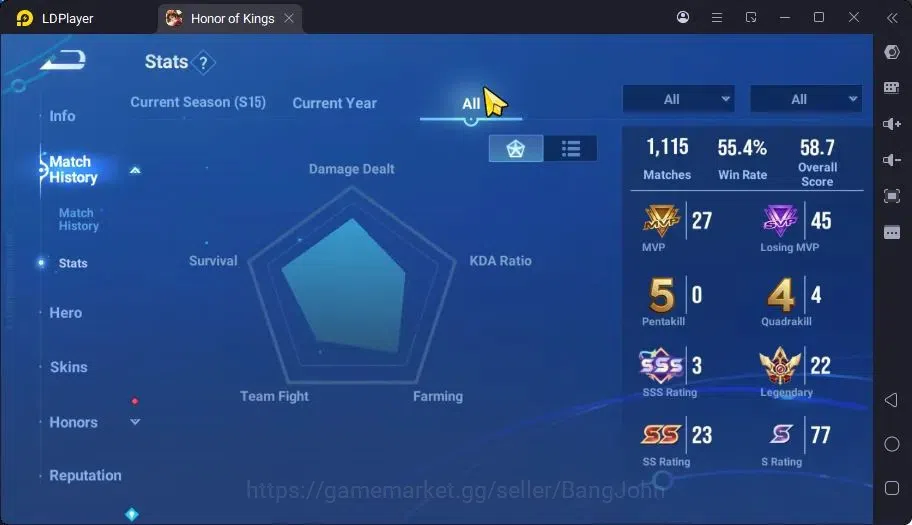 Honor of Kings Accounts Global|113H 244S|LNY Ying,PRECIOUS Feyd,LEGEND Yin image 2