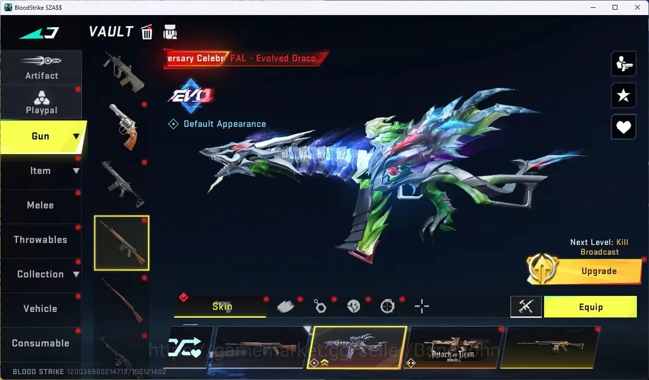 Blood Strike Accounts ASIA|1 EVO: FAL-Evolved Draco|1 Eternal M4A1-Bligh image 10
