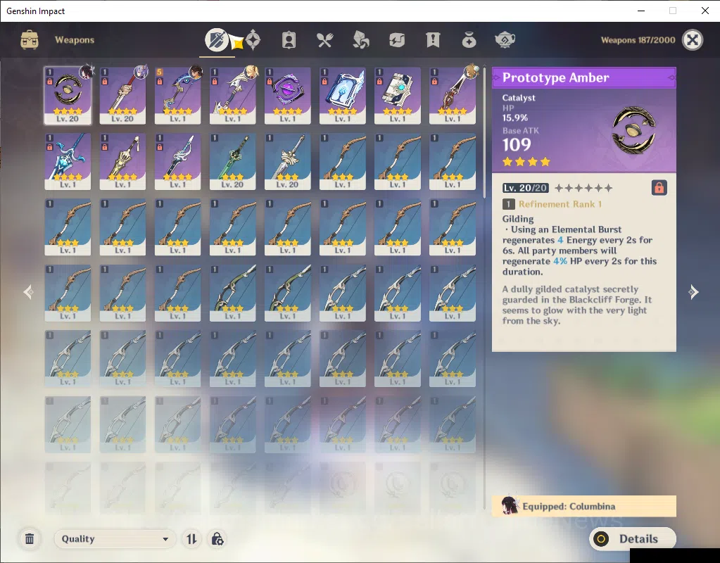 Genshin Impact Accounts ASIA|Starter|AR 34|1 Limited+15(4Character)|Columb image 10