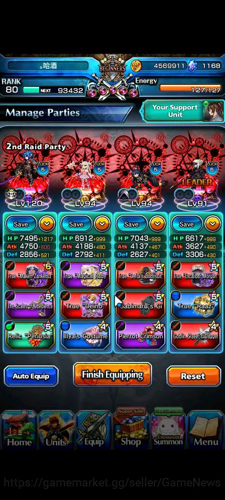 Grand Summoners Mid-Game Global|Rank 80|1 Sp.Art+1168 Gems|19 Ascend|[Chloe image 1