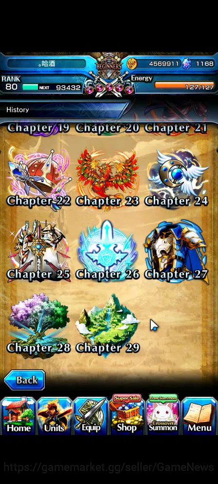 Grand Summoners Accounts Global|Rank 80|1 Sp.Art+1168 Gems|19 Ascend|[Chloe image 4