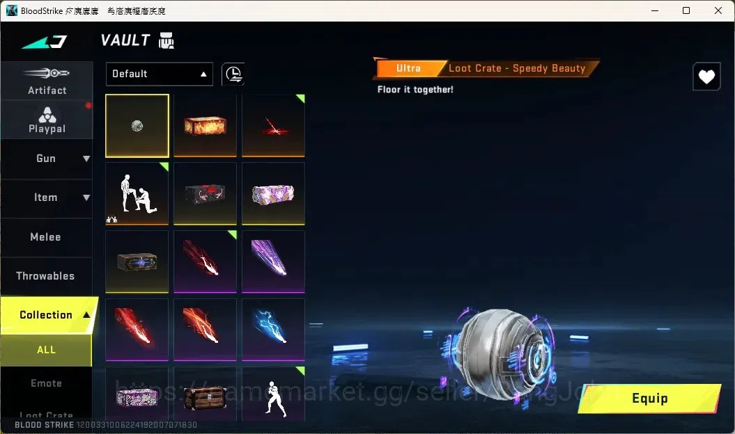 Blood Strike Accounts Collab Skin ASIA |1 Eternal Striker : ZERO-Odashadow|3 Collab Guns : 2 TR, 1 EVA |1 Legendary Melee 8