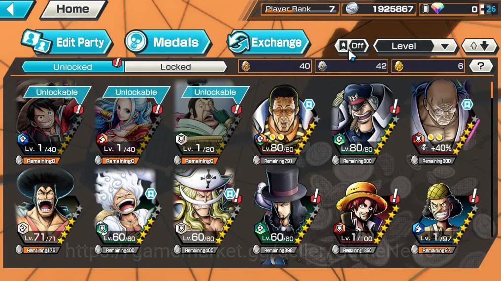 One Piece Bounty Rush Accounts Global|4 EX |AMS[Borsalino],5 Elder St Etehanborn  image 5
