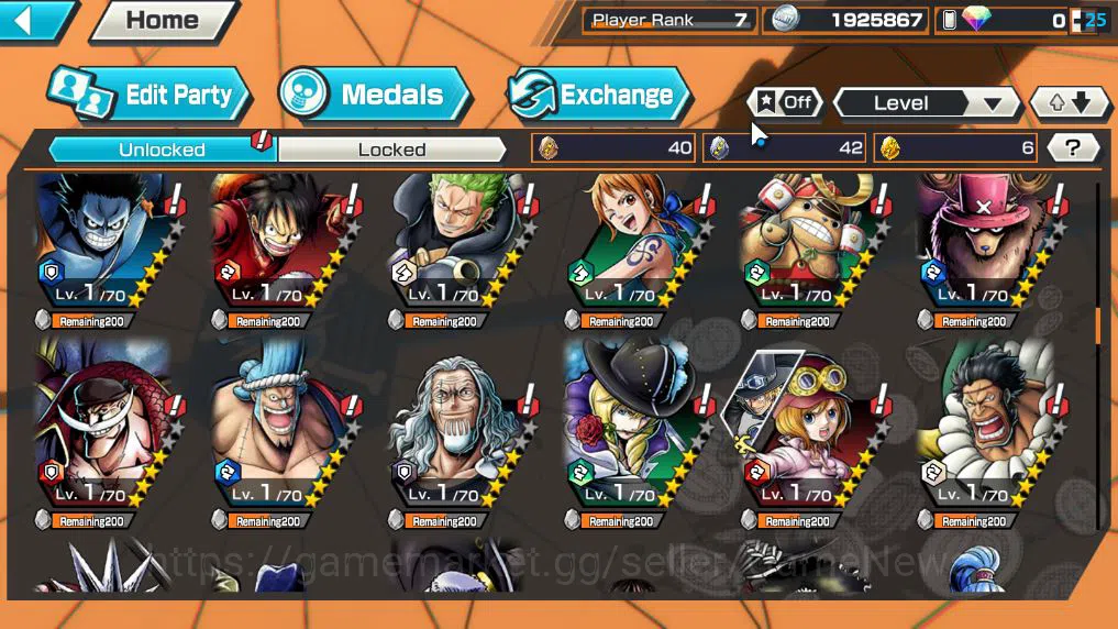 One Piece Bounty Rush Accounts Global|4 EX |AMS[Borsalino],5 Elder St Etehanborn  image 7