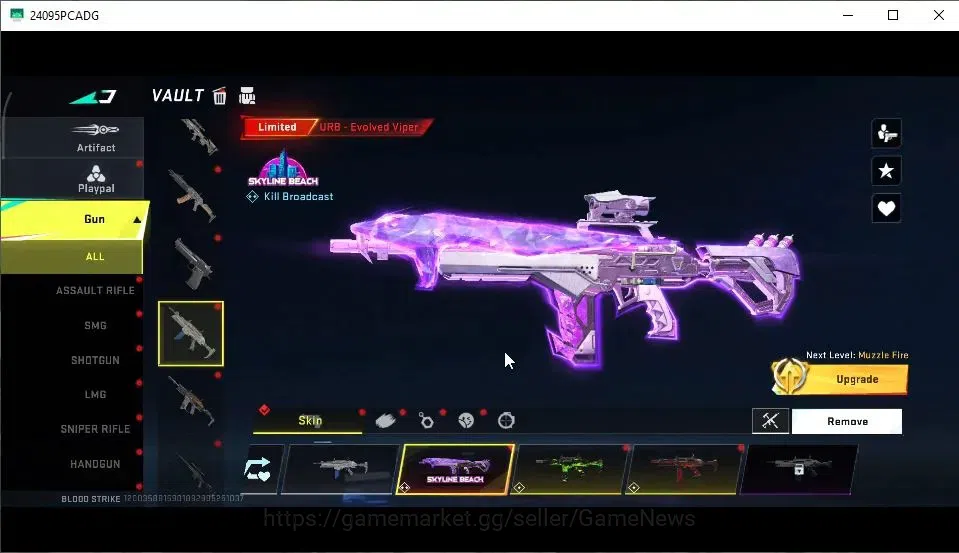 Blood Strike Accounts High-End ASIA|ETERNAL DEagle-Scorpius|2 ULTRA Melee[Talon Knife,Scythe]|5 Collab AOT|3 Collab 7DS|45 13
