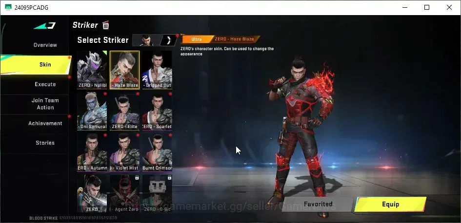 Blood Strike Accounts High-End ASIA|ETERNAL DEagle-Scorpius|2 ULTRA Melee[Talon Knife,Scythe]|5 Collab AOT|3 Collab 7DS|45 19
