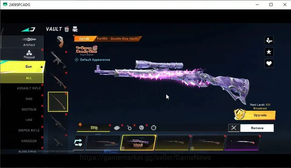 Blood Strike Accounts High-End ASIA|ETERNAL DEagle-Scorpius|2 ULTRA Melee[Talon Knife,Scythe]|5 Collab AOT|3 Collab 7DS|45 8