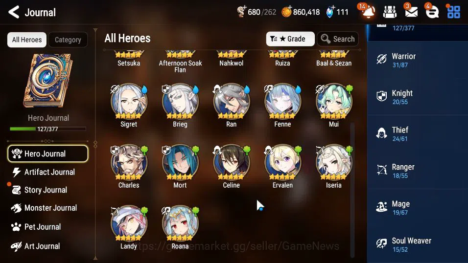 Epic Seven Accounts GLOBAL Unverif|New Era|6 ML(BArunka,NM Luna,LW Pei image 15