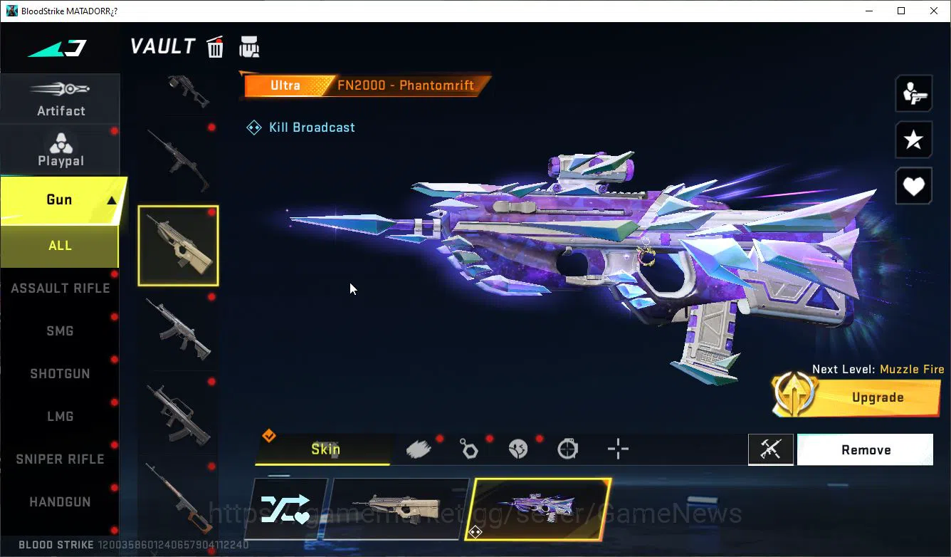 Blood Strike Accounts Mid-Tier ASIA|Collab 7DS[QBZ95-Coffin,AK47-Rhitta]+MELE BFKnife-SyntWave|6 2