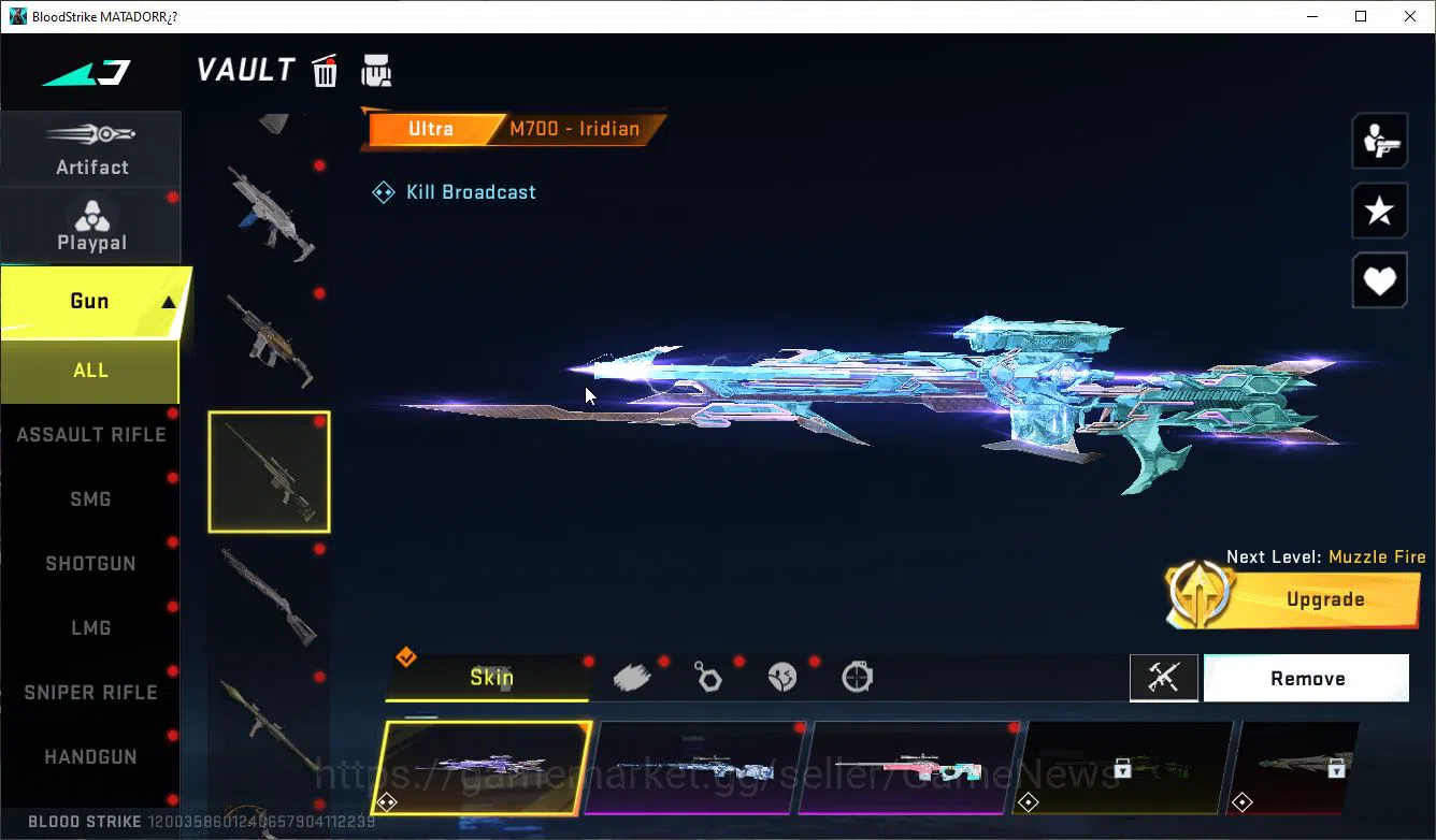 Blood Strike Accounts Mid-Tier ASIA|Collab 7DS[QBZ95-Coffin,AK47-Rhitta]+MELE BFKnife-SyntWave|6 3
