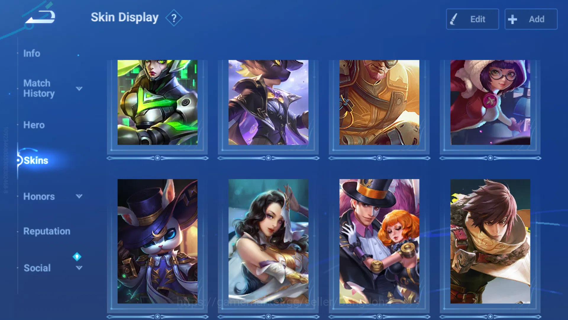 Honor of Kings Accounts Others Starter Global | Hero 10 | Skin 8 | Legend Lady Sun , Lom Guiguzi HOK018B 3
