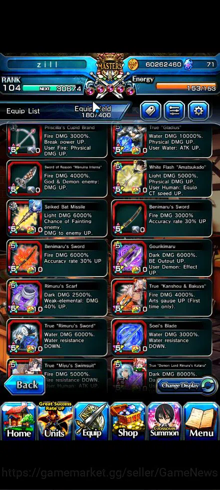 Grand Summoners Accounts Global|Rank 104|20 Ascend+12 TW|[Inumuta,Roy,Sayak image 10