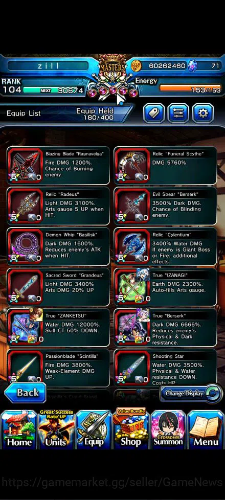 Grand Summoners Accounts Global|Rank 104|20 Ascend+12 TW|[Inumuta,Roy,Sayak image 11