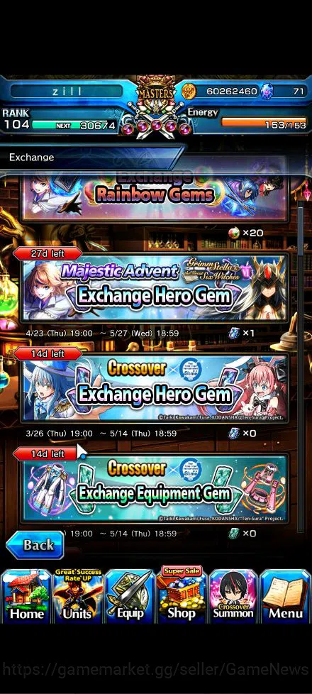 Grand Summoners Accounts Global|Rank 104|20 Ascend+12 TW|[Inumuta,Roy,Sayak image 13