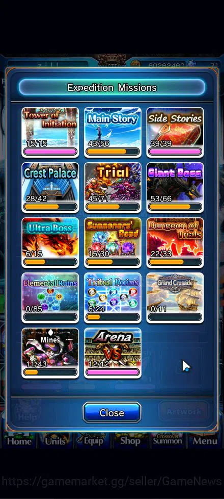 Grand Summoners Accounts Global|Rank 104|20 Ascend+12 TW|[Inumuta,Roy,Sayak image 14