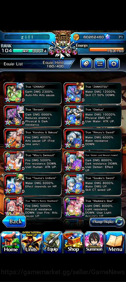 Grand Summoners Accounts Global|Rank 104|20 Ascend+12 TW|[Inumuta,Roy,Sayak image 16