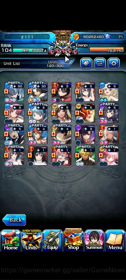 Grand Summoners Accounts Global|Rank 104|20 Ascend+12 TW|[Inumuta,Roy,Sayak image 18